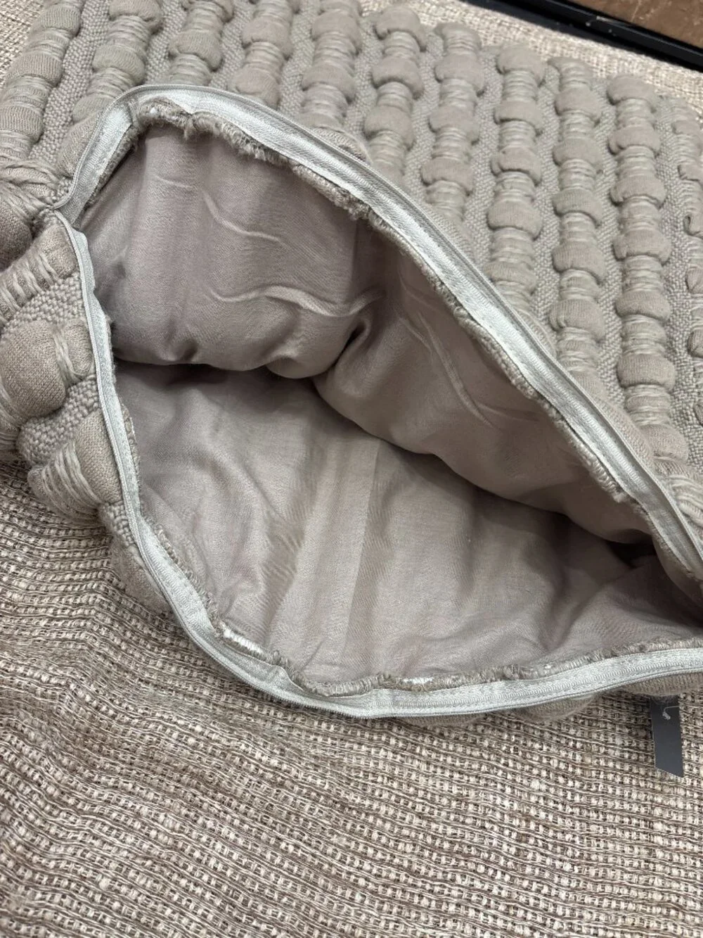 RH Restoration Hardware Loa Merino Wool Chunky Stripe Pillow Cover